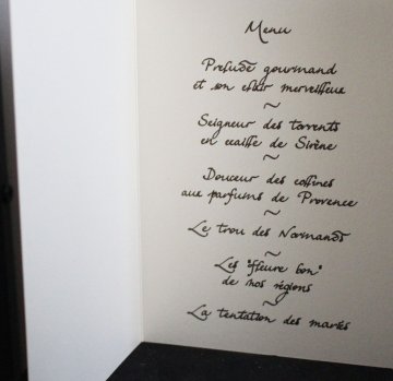 Menu carte Double